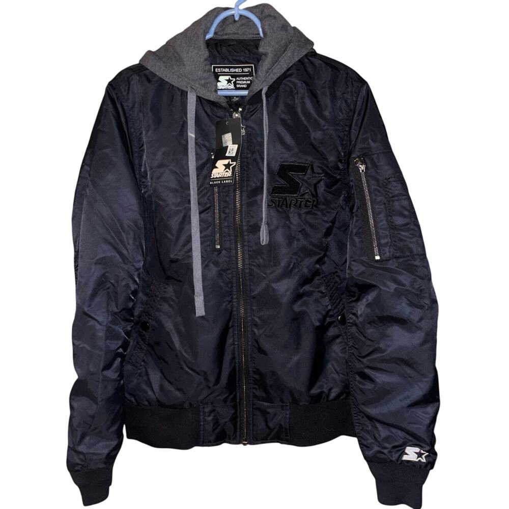 Starter Black Label hooded nylon bomber jacket NWT (size medium)